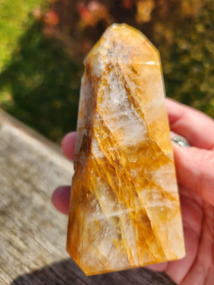 AAA Golden Healer Crystal Tower Point - Brazil Origin