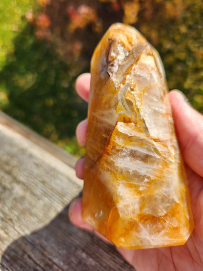AAA Golden Healer Crystal Tower Point - Brazil Origin