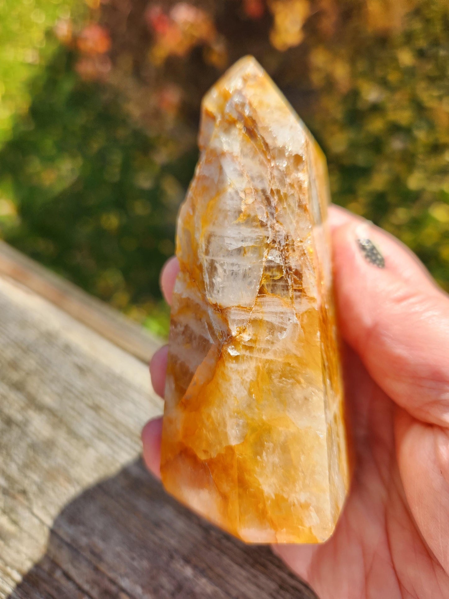 AAA Golden Healer Crystal Tower Point - Brazil Origin