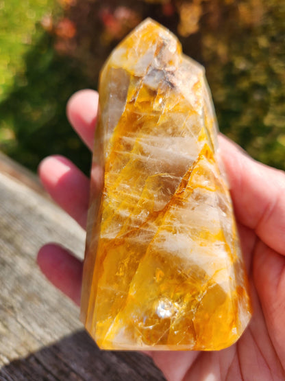 AAA Golden Healer Crystal Tower Point - Brazil Origin