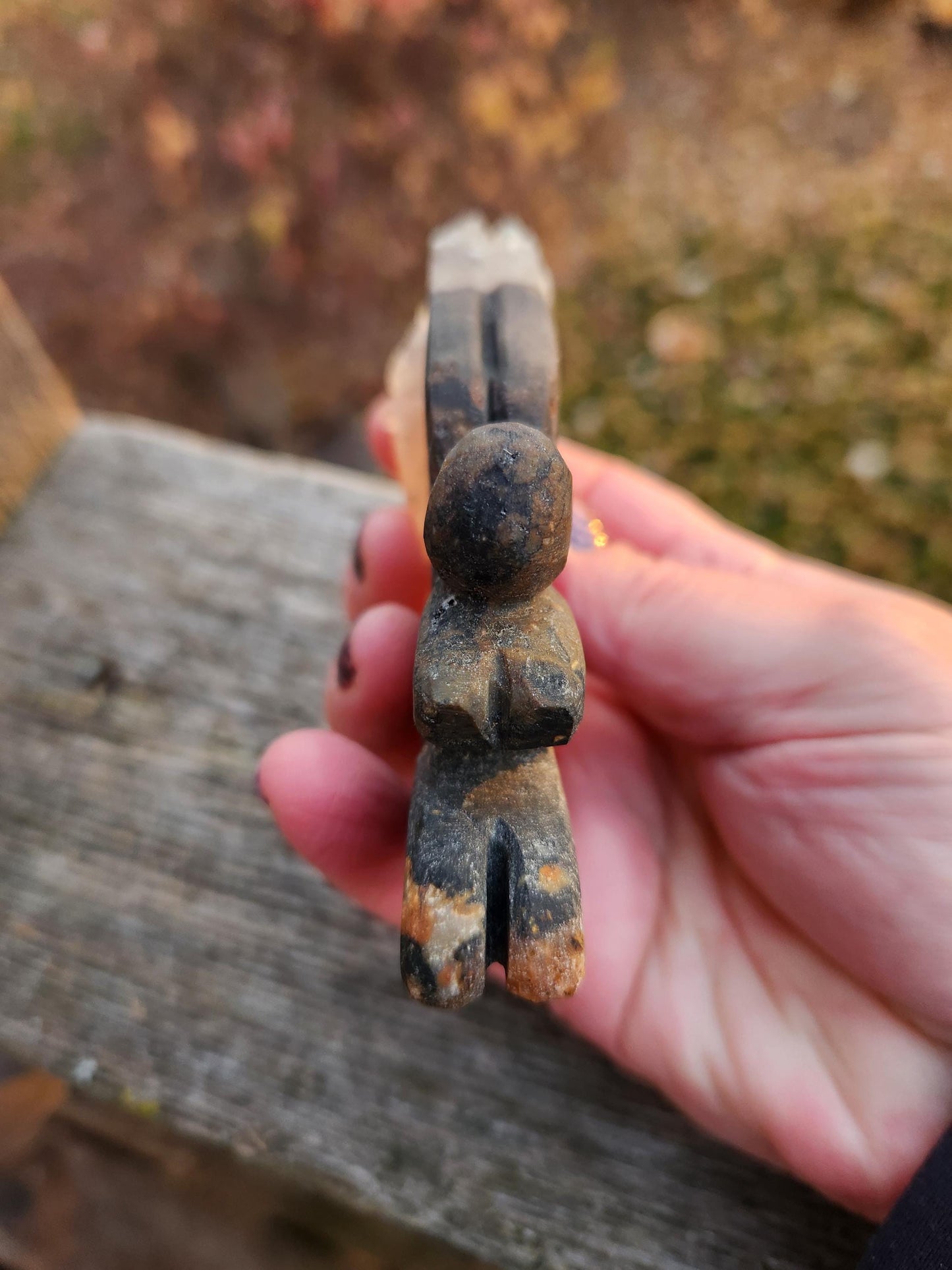 Super Unique Clear Quartz with Matrix Angel Or Fairy Carving Natural Stone Crystal