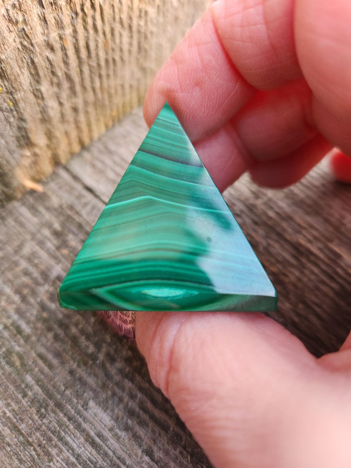 AAA Malachite Crystal Medium Pyramid