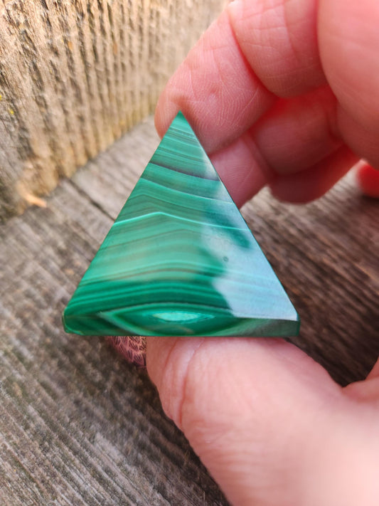 AAA Malachite Crystal Medium Pyramid