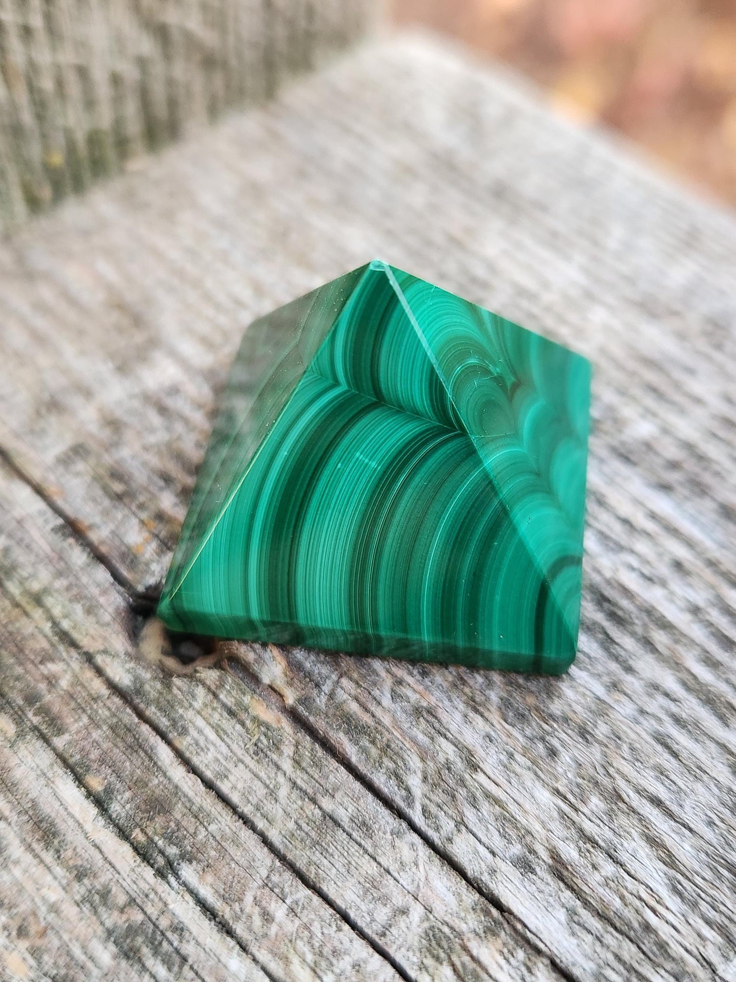 AAA Small Malachite Crystal Pyramid