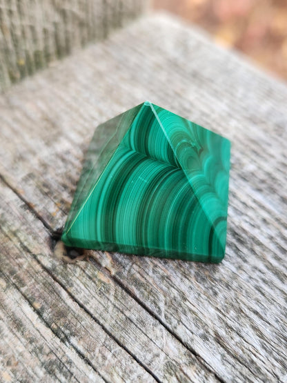AAA Small Malachite Crystal Pyramid