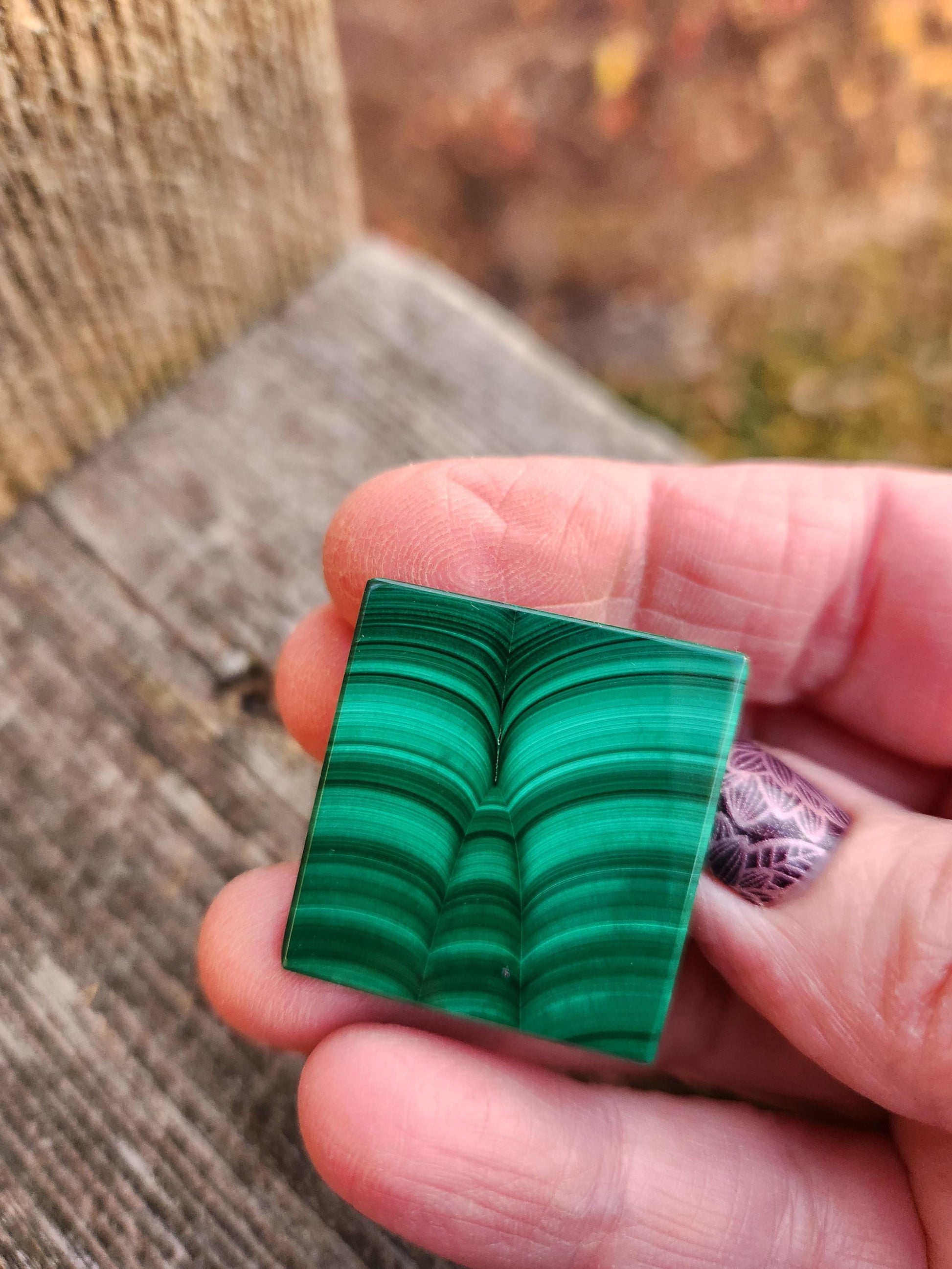 AAA Small Malachite Crystal Pyramid