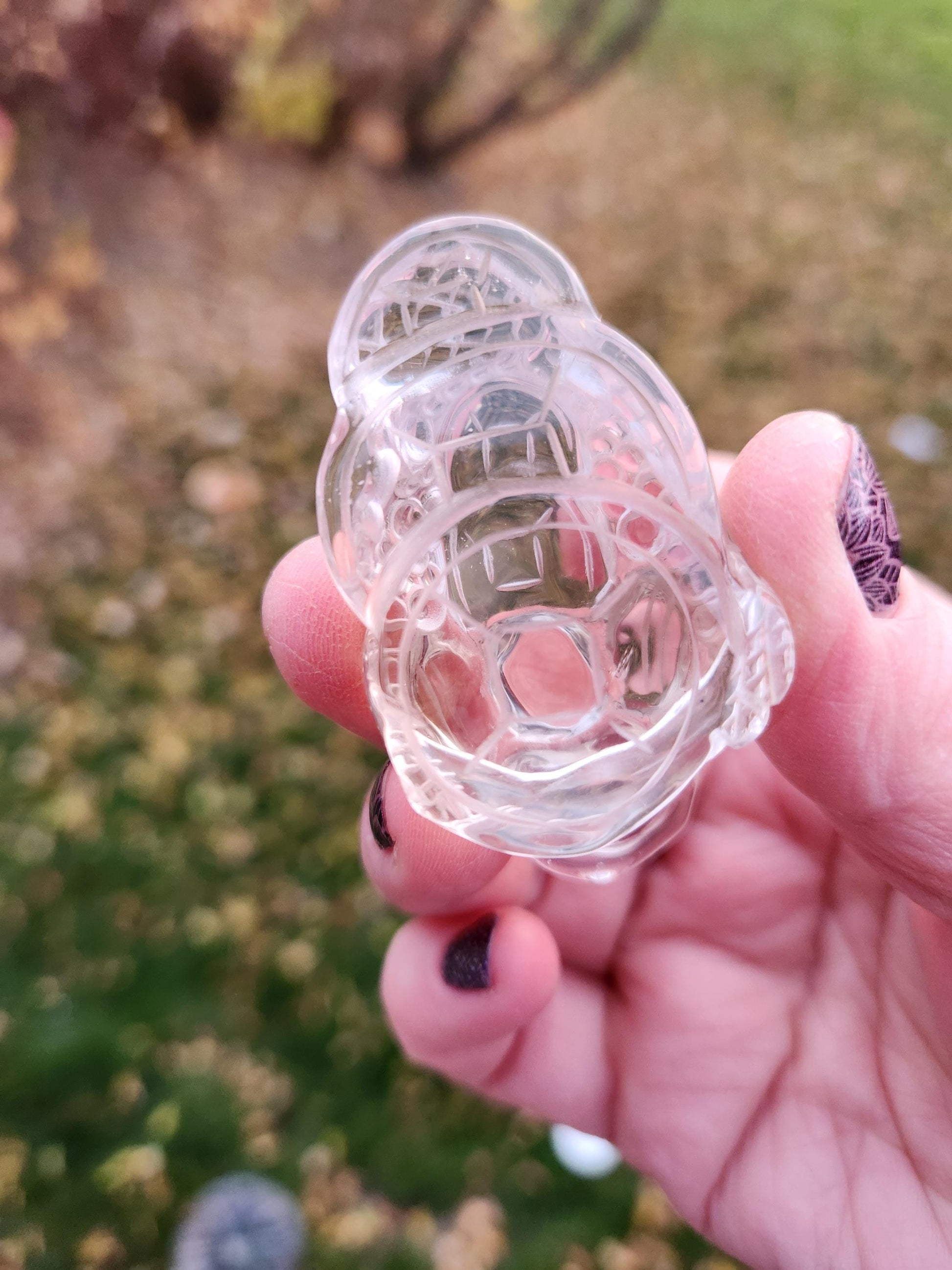 Slight Smoky Quartz Money Toad: AAA Crystal Carving