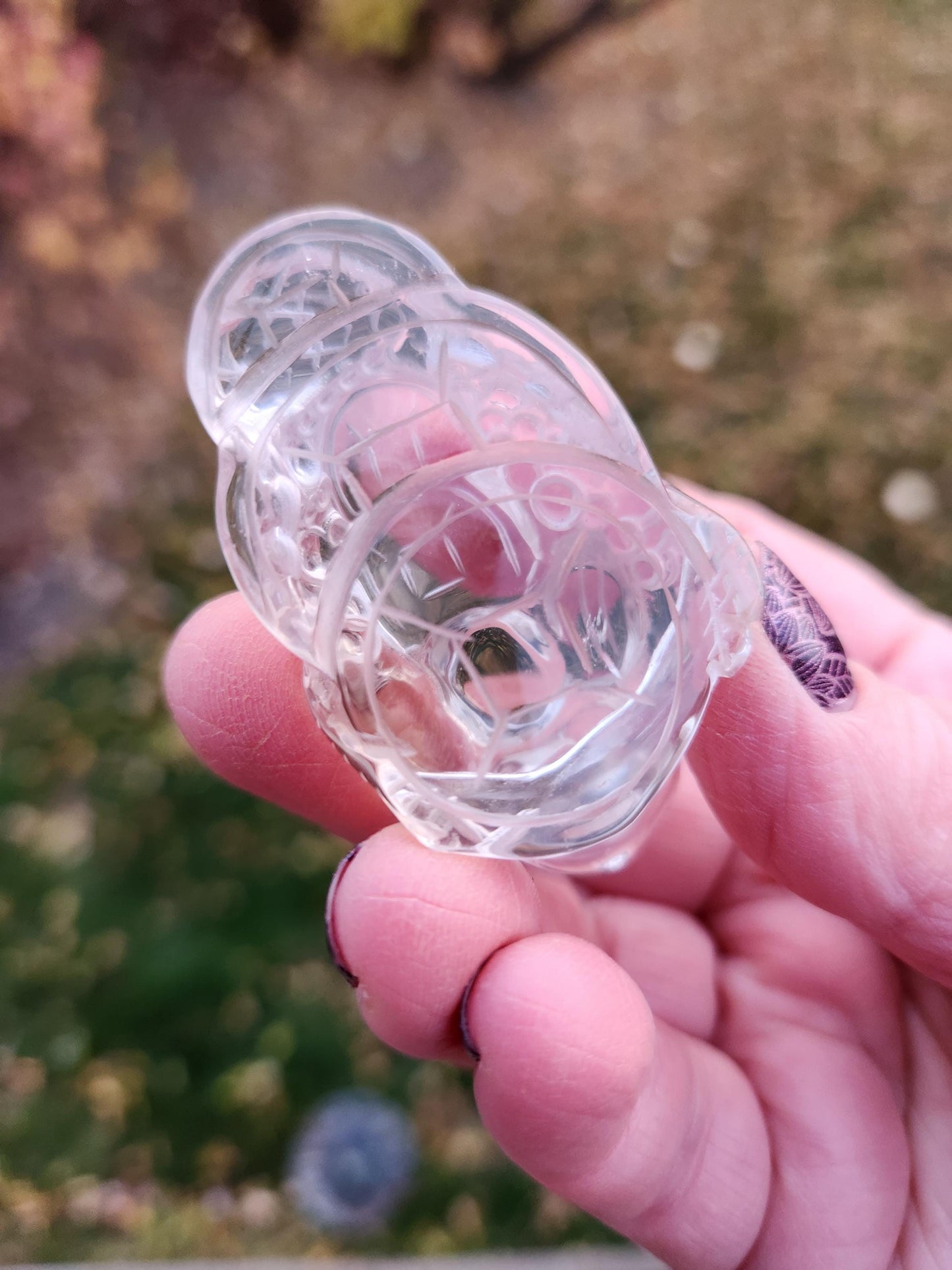 Slight Smoky Quartz Money Toad: AAA Crystal Carving