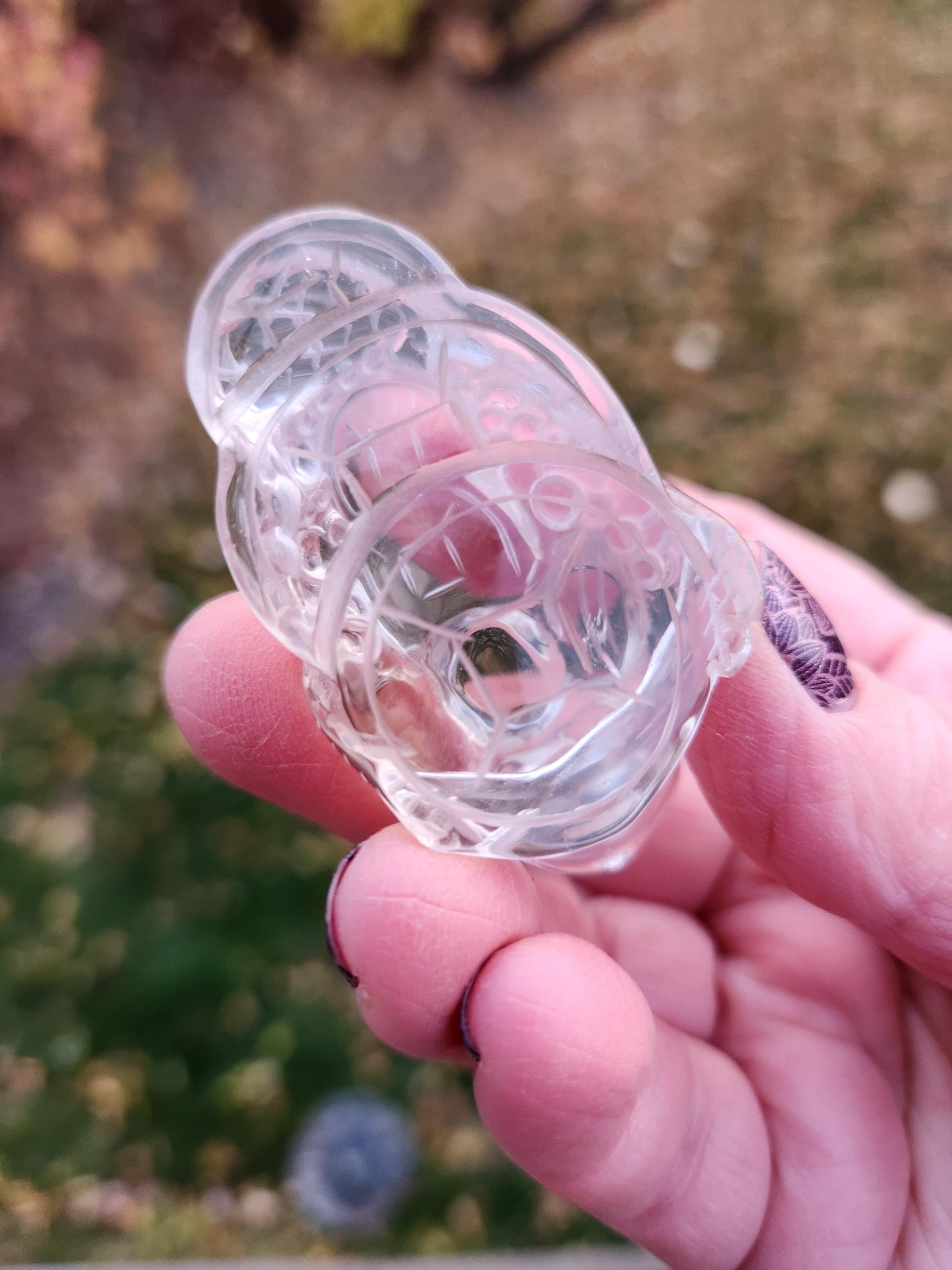 Slight Smoky Quartz Money Toad: AAA Crystal Carving