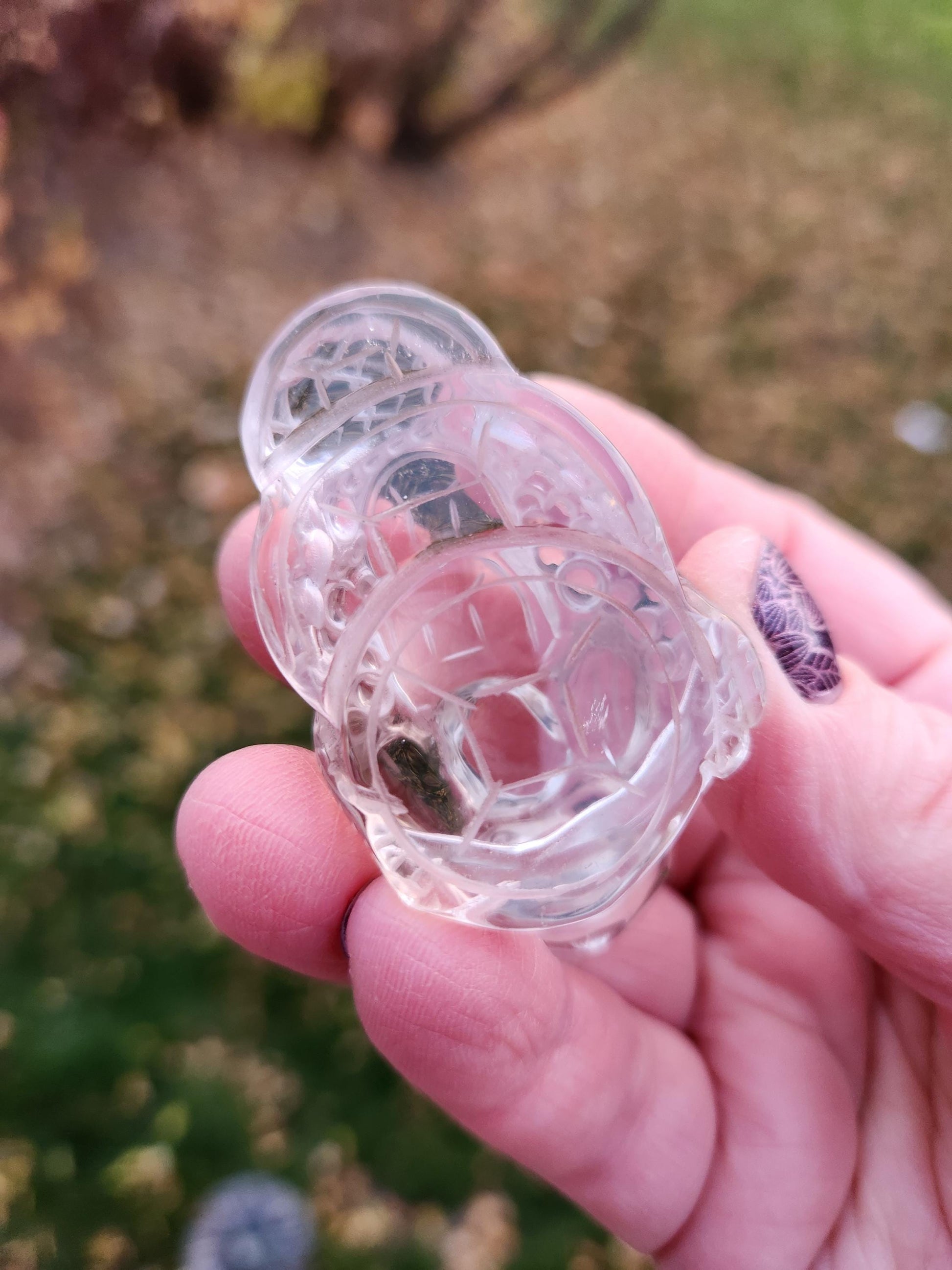 Slight Smoky Quartz Money Toad: AAA Crystal Carving