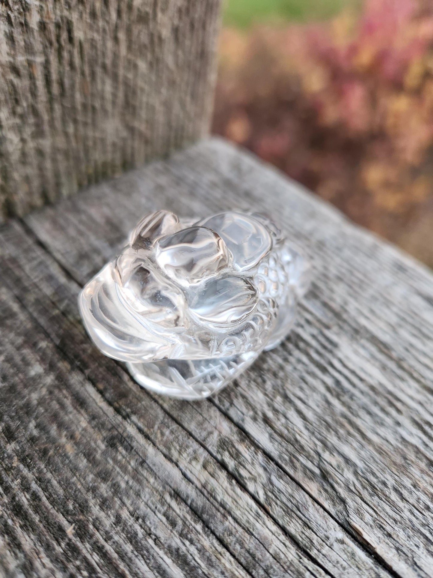 Slight Smoky Quartz Money Toad: AAA Crystal Carving