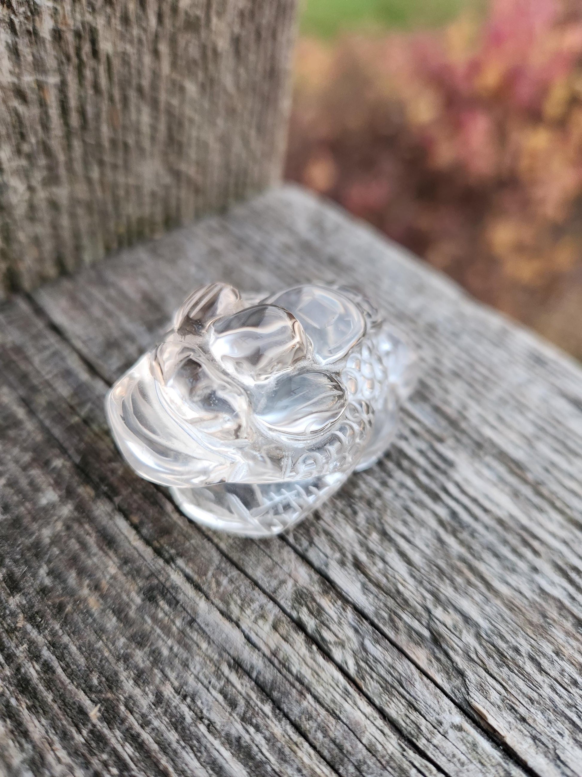 Slight Smoky Quartz Money Toad: AAA Crystal Carving