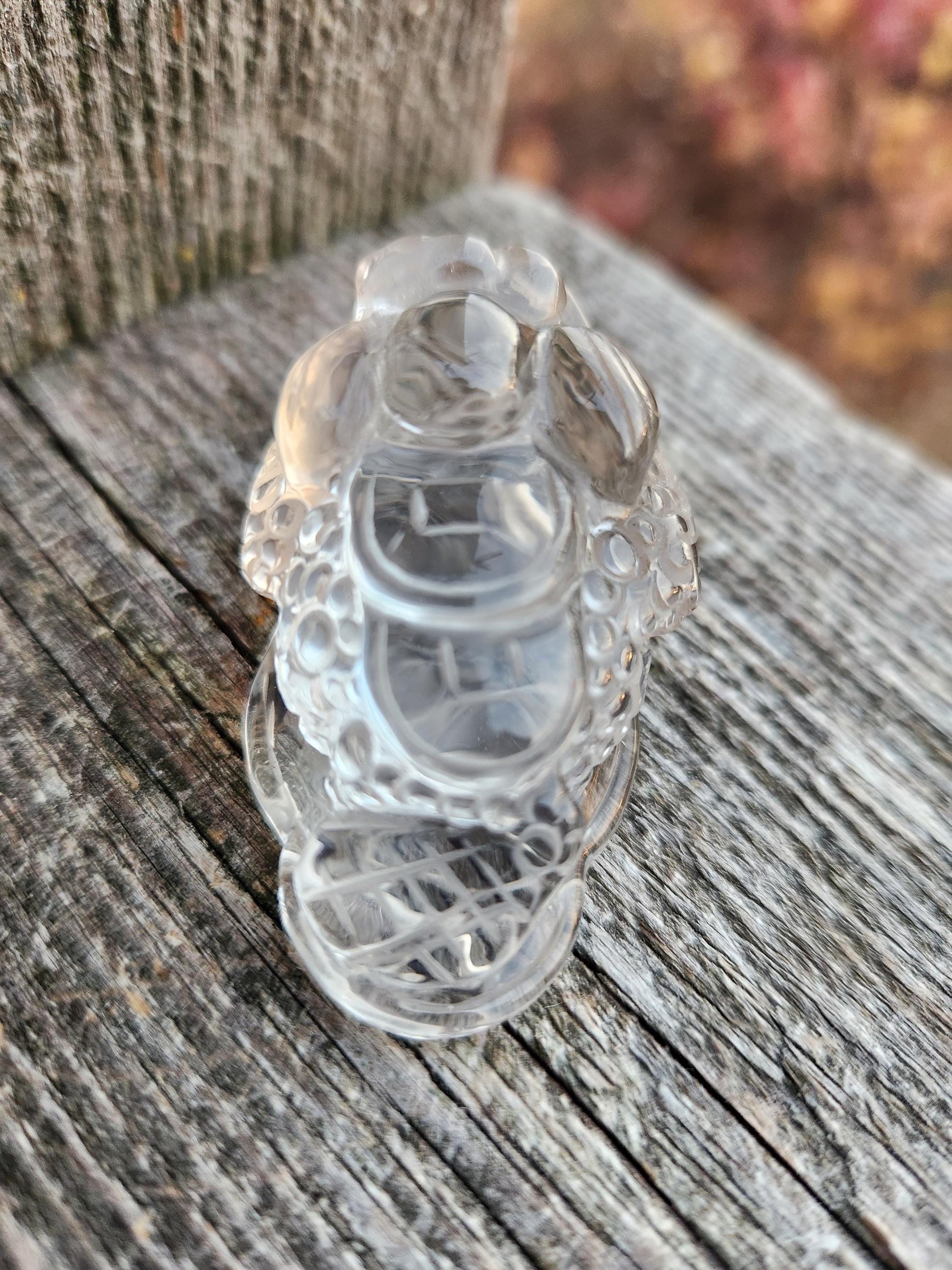 Slight Smoky Quartz Money Toad: AAA Crystal Carving