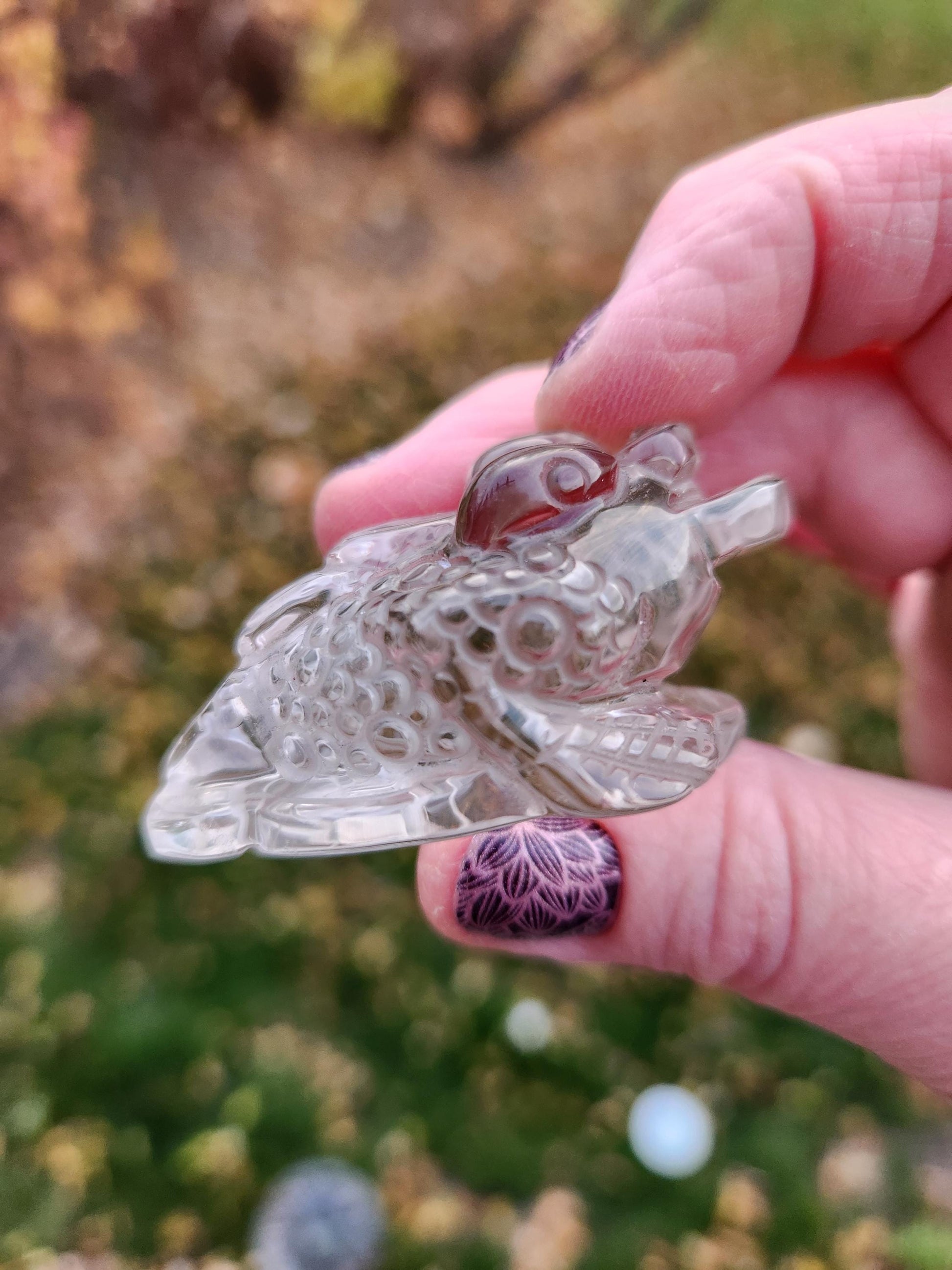 Slight Smoky Quartz Money Toad: AAA Crystal Carving