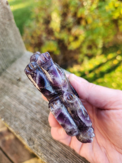 Dream Amethyst Crystal Dragon Carving - DnD, Decor