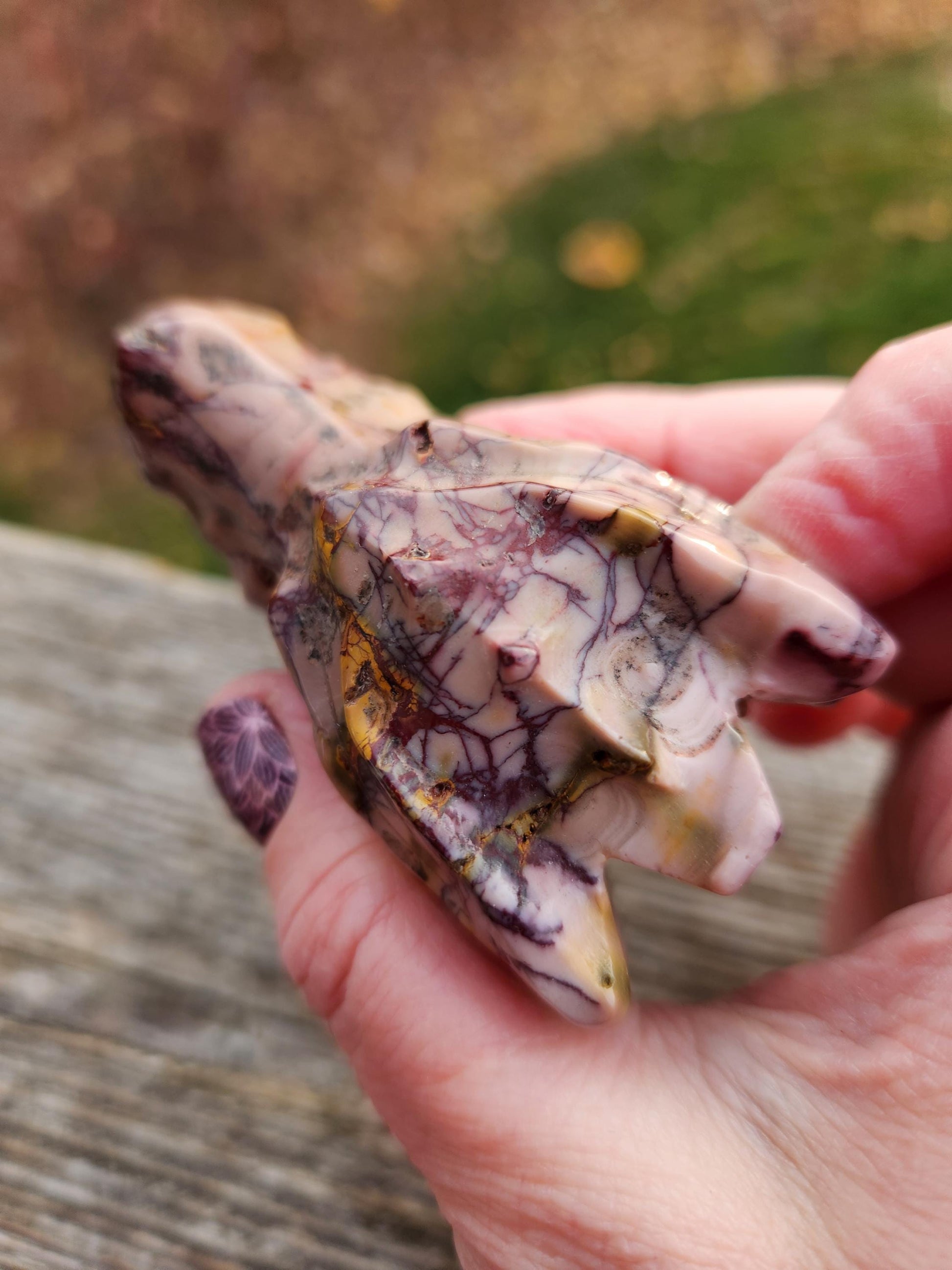 Polished Mookaite Jasper Crystal Dragon Head Small, Dendritic