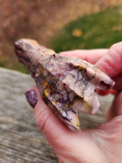 Polished Mookaite Jasper Crystal Dragon Head Small, Dendritic