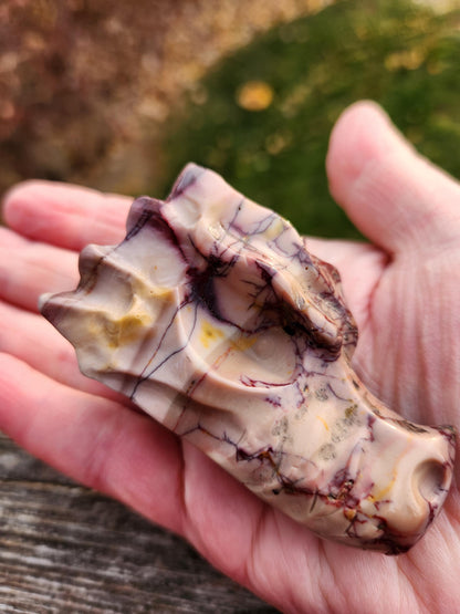 Polished Mookaite Jasper Crystal Dragon Head Small, Dendritic