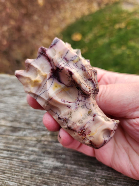 Polished Mookaite Jasper Crystal Dragon Head Small, Dendritic