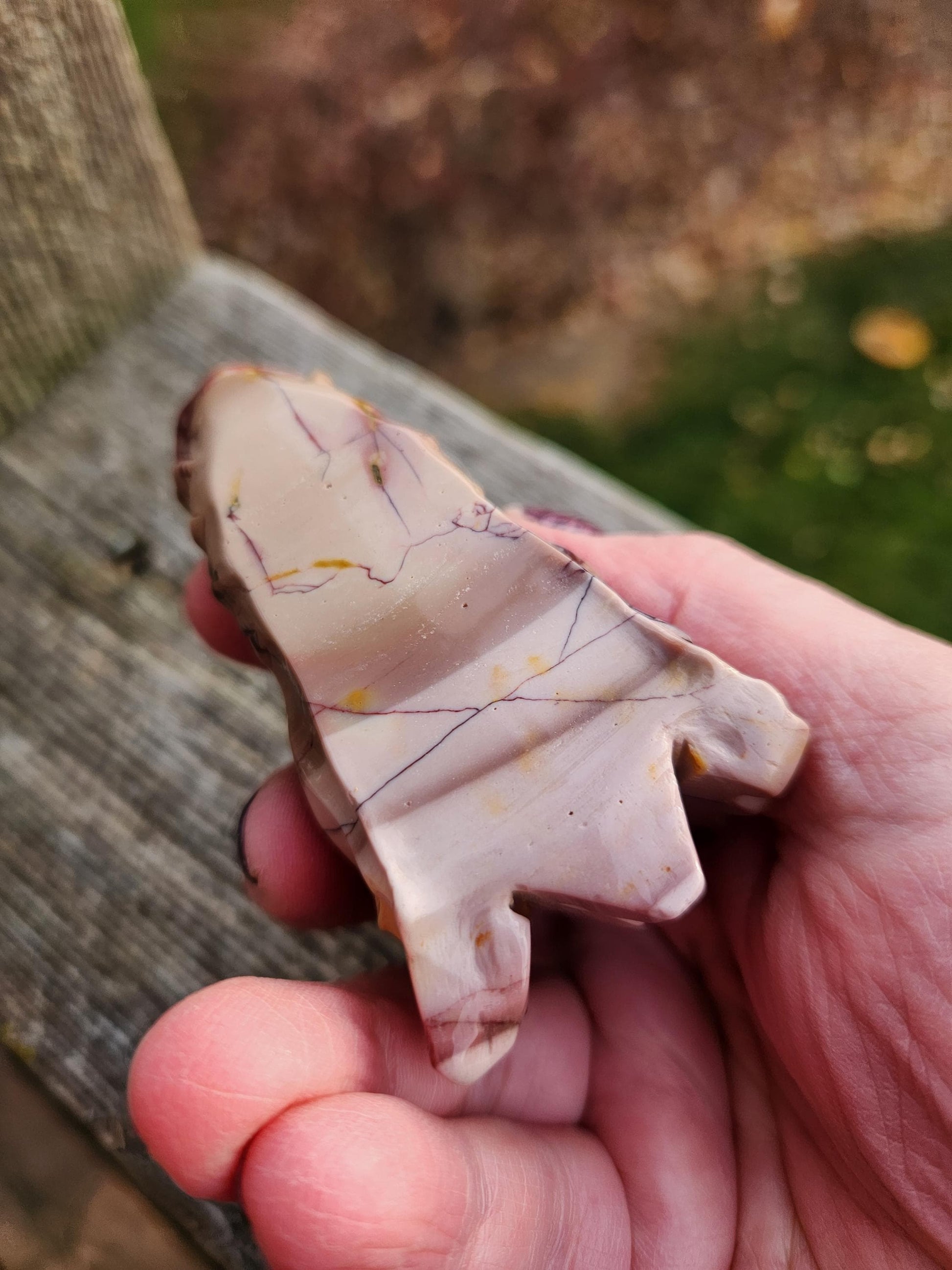 Polished Mookaite Jasper Crystal Dragon Head Small, Dendritic