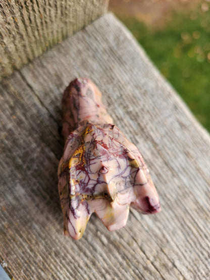 Polished Mookaite Jasper Crystal Dragon Head Small, Dendritic