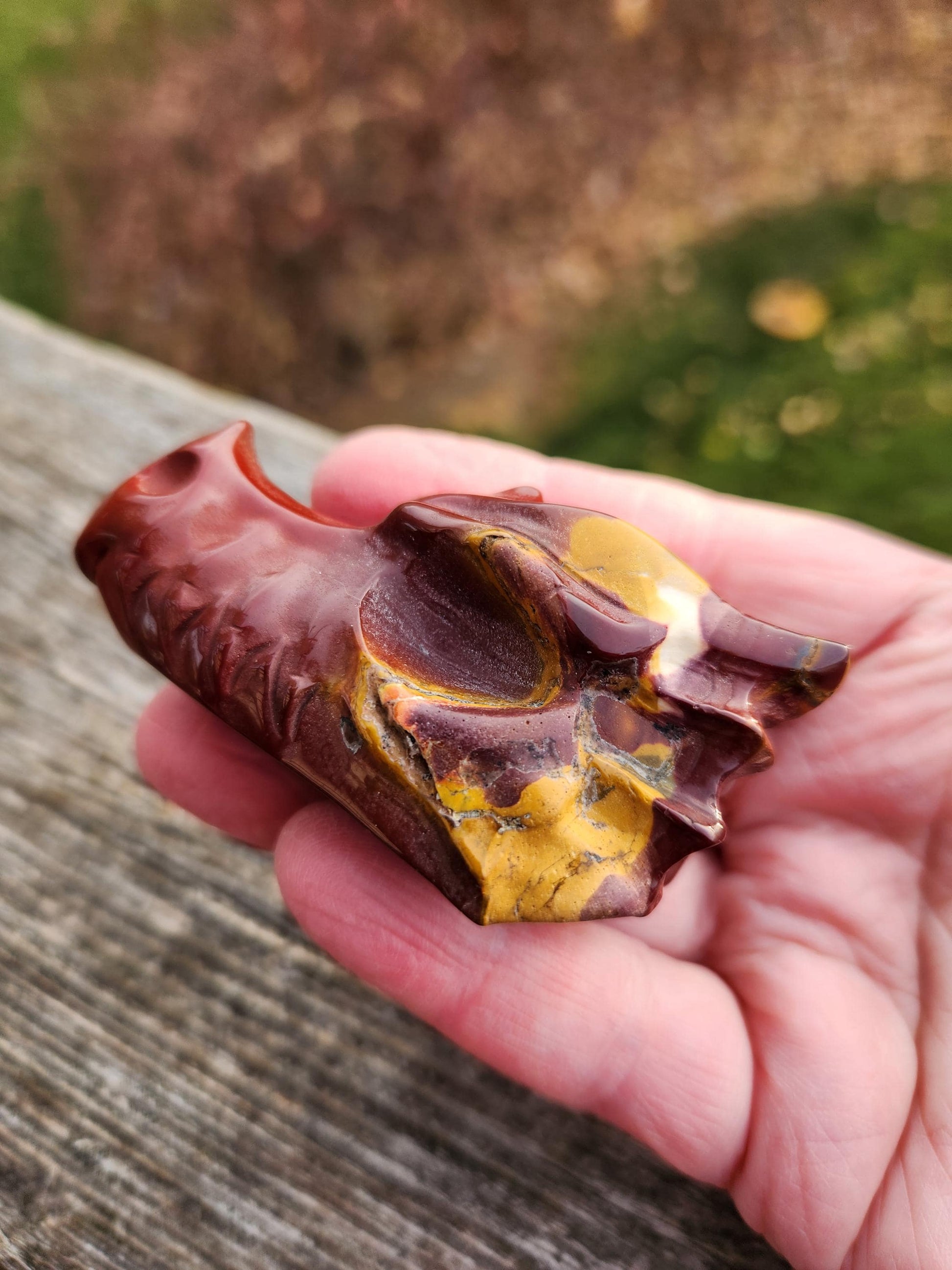 Polished Mookaite Jasper Crystal Dragon Head Small