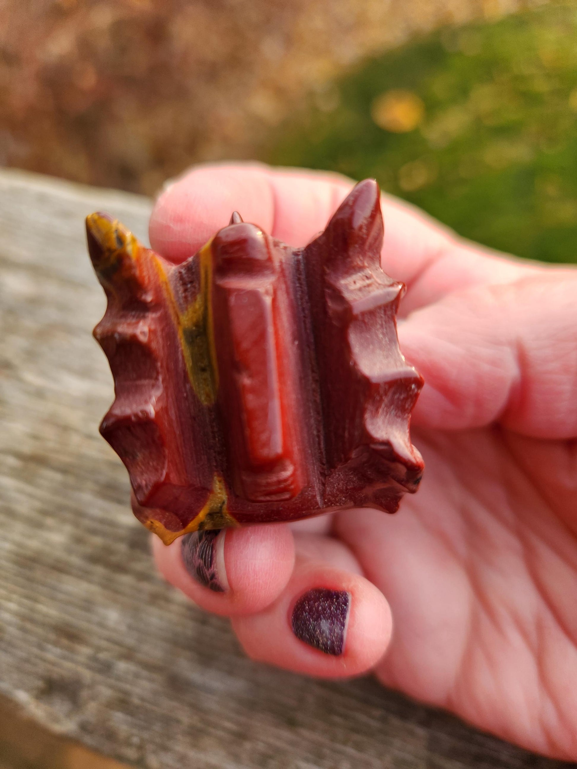 Polished Mookaite Jasper Crystal Dragon Head Small