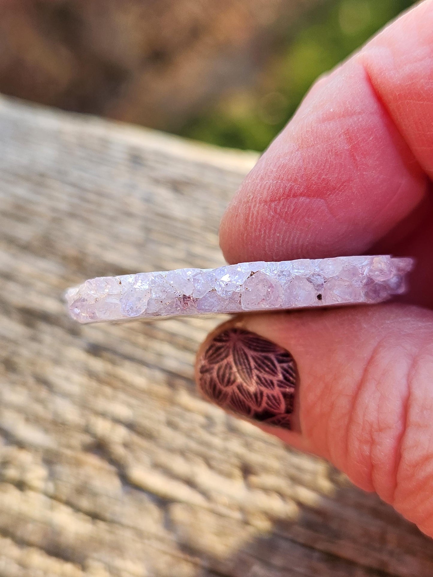 AAA Light Purple Amethyst Slice Crystal Specimen with Beautiful Points and stand