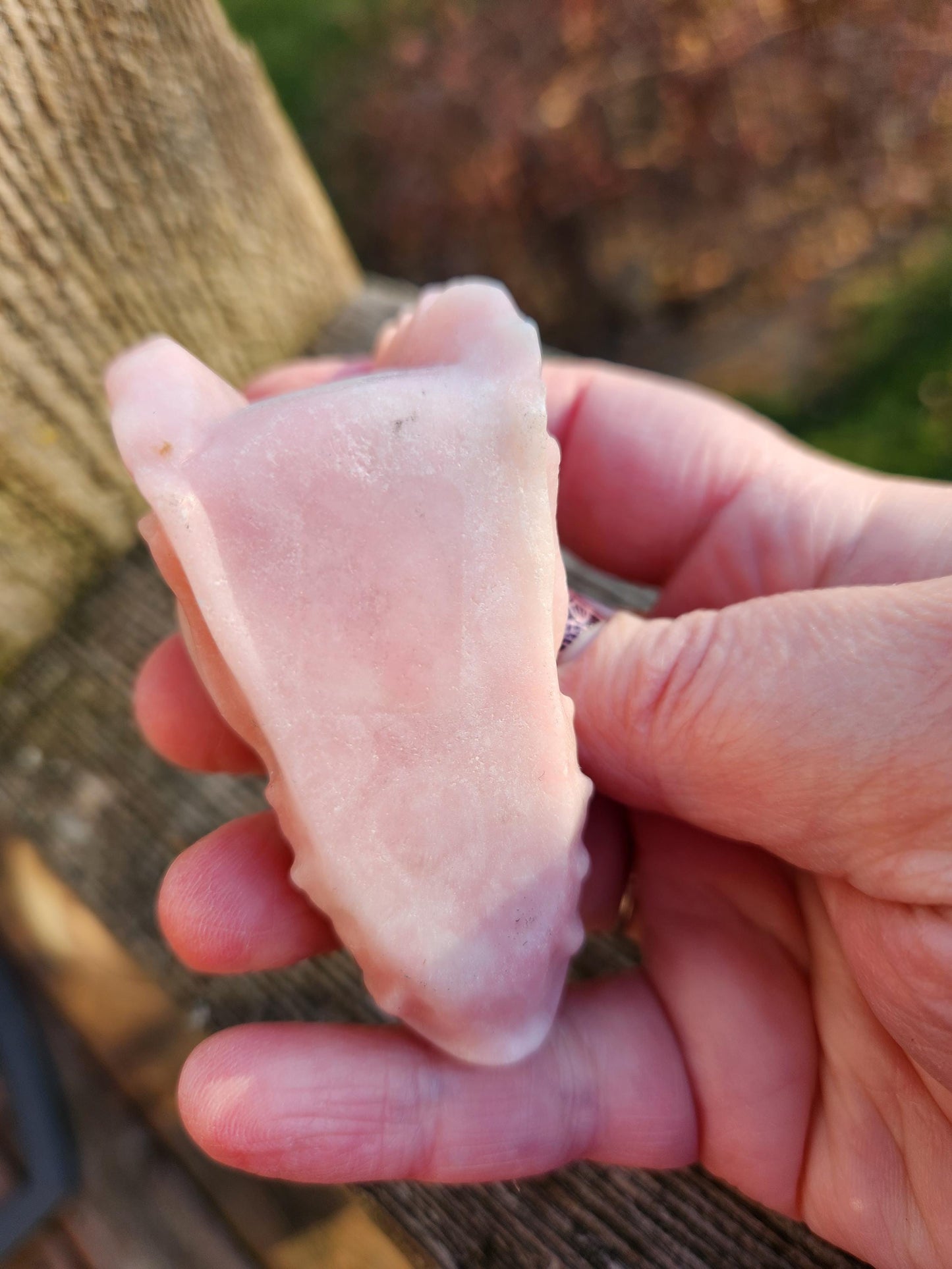 Pink Opal Carved Dragon Head, DnD