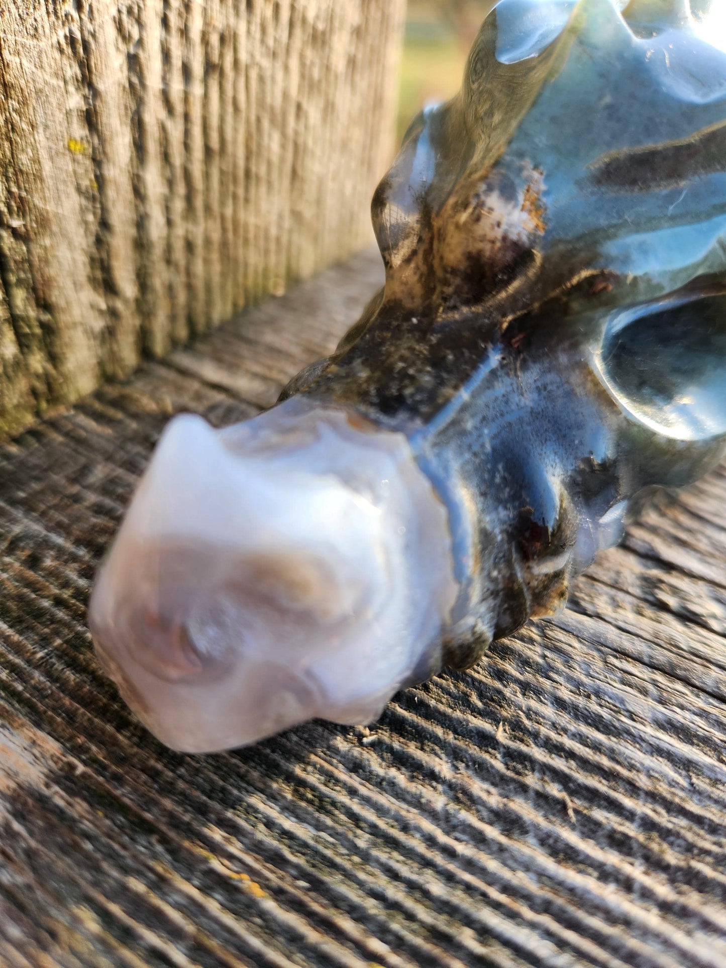 Juicy AAA Natural Moss Agate Crystal Carved Dragon Head ,DND