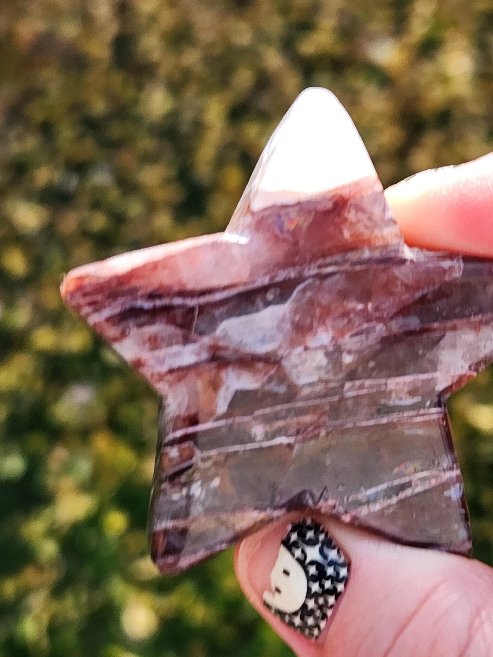 Fire Quartz Crystal Small Star: High Polish