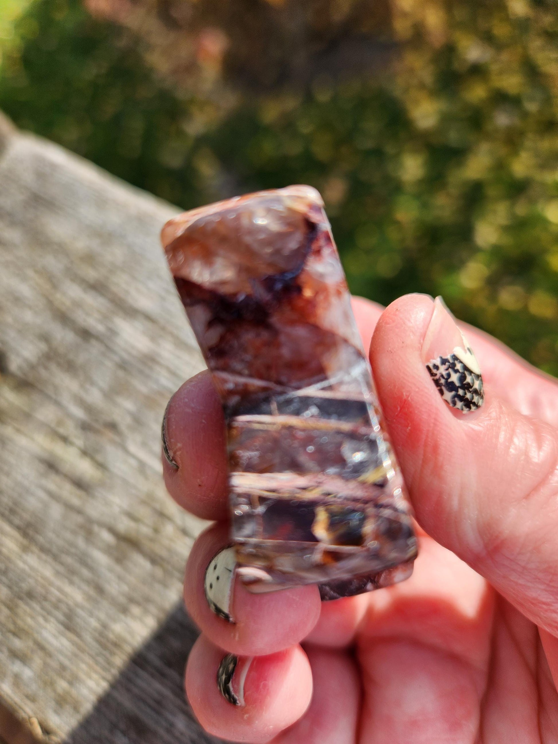 Fire Quartz Crystal Small Star: High Polish