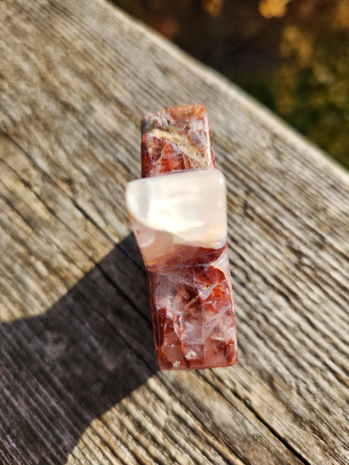 Fire Quartz Crystal Small Star: High Polish