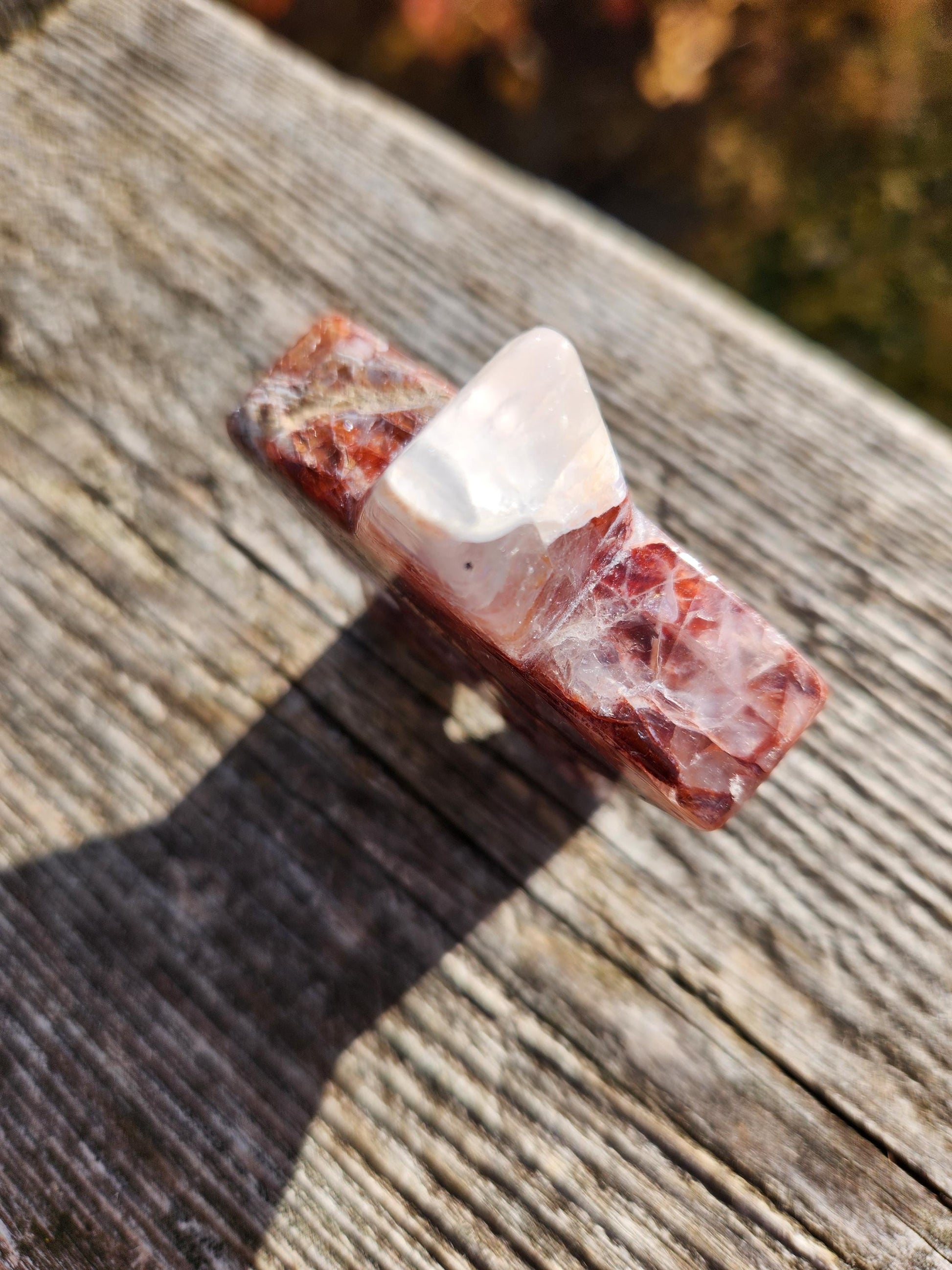 Fire Quartz Crystal Small Star: High Polish