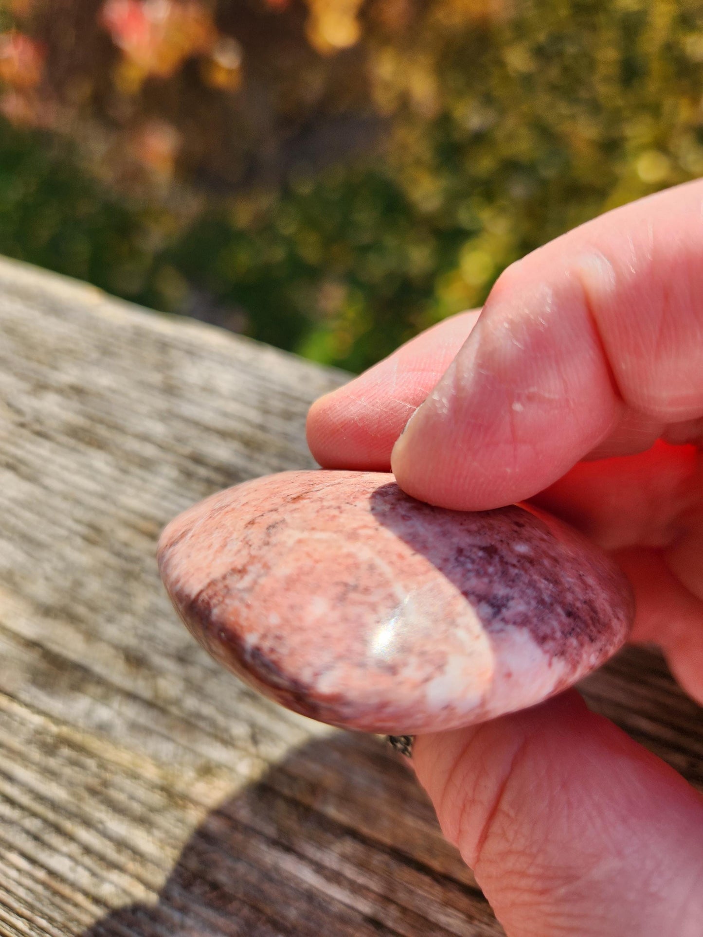 AAA Strawberry Onyx Crystal Heart, Buttery Polish