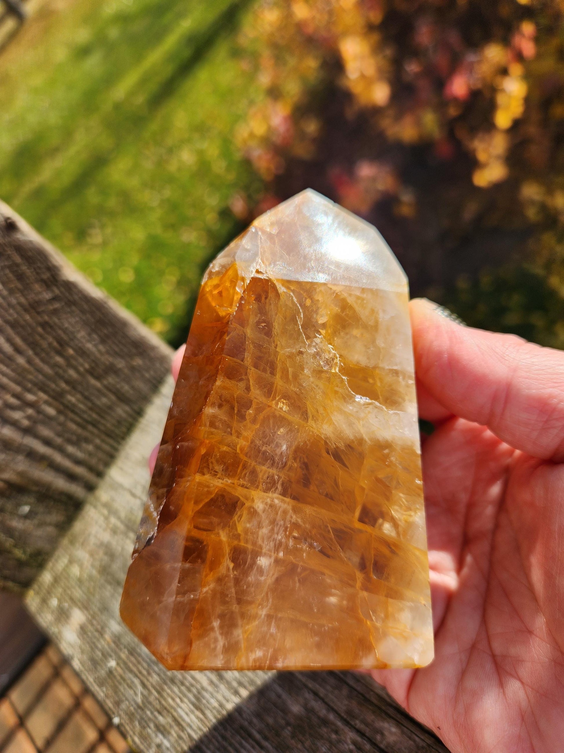 AAA Golden Healer Crystal Tower Point - Brazil Origin