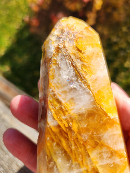 AAA Golden Healer Crystal Tower Point - Brazil Origin
