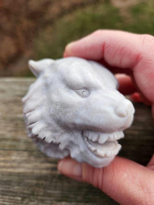Crazy Unique Flower Agate Crystal Tiger Head