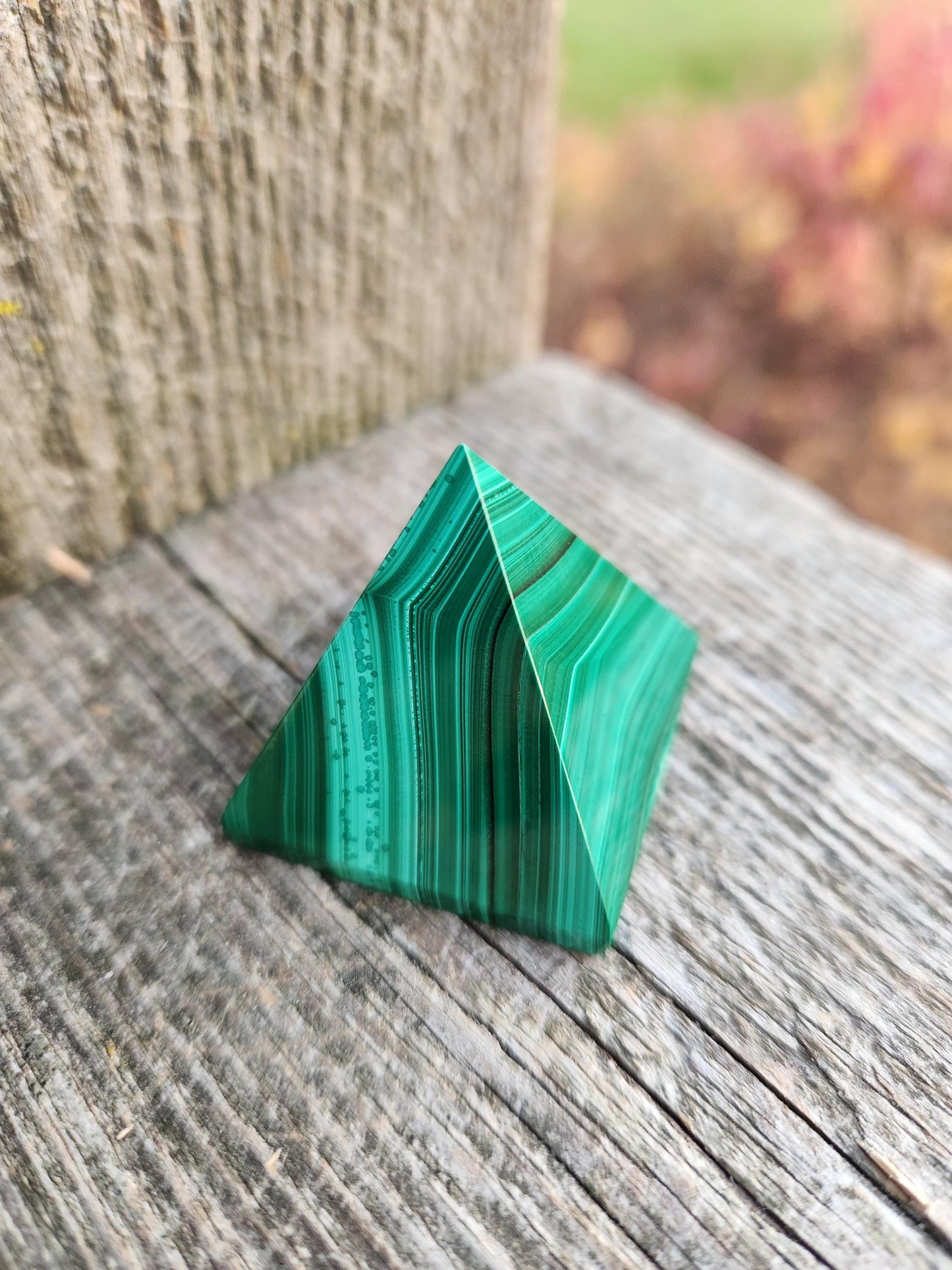 AAA Malachite Crystal Medium Pyramid