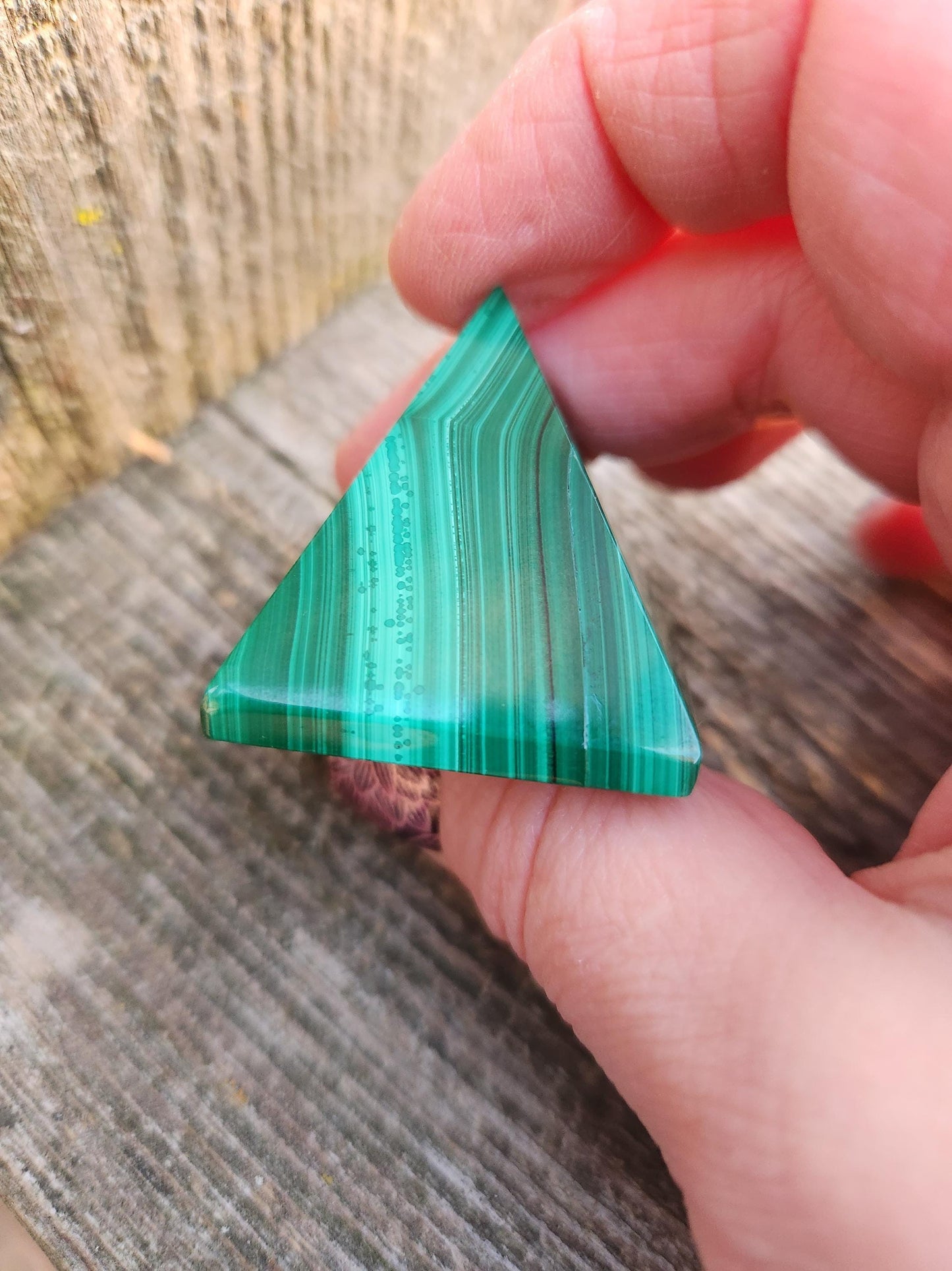 AAA Malachite Crystal Medium Pyramid