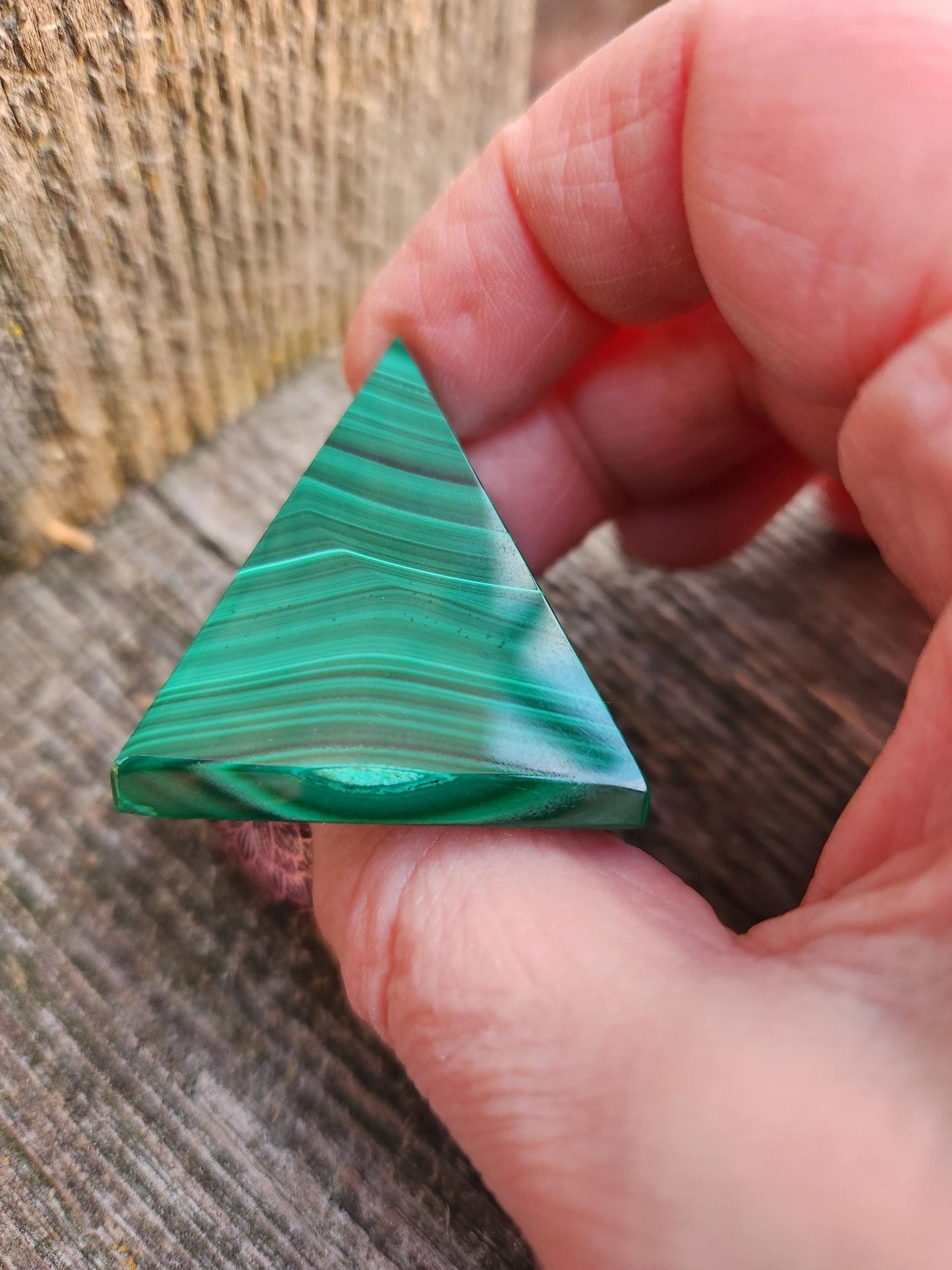 AAA Malachite Crystal Medium Pyramid