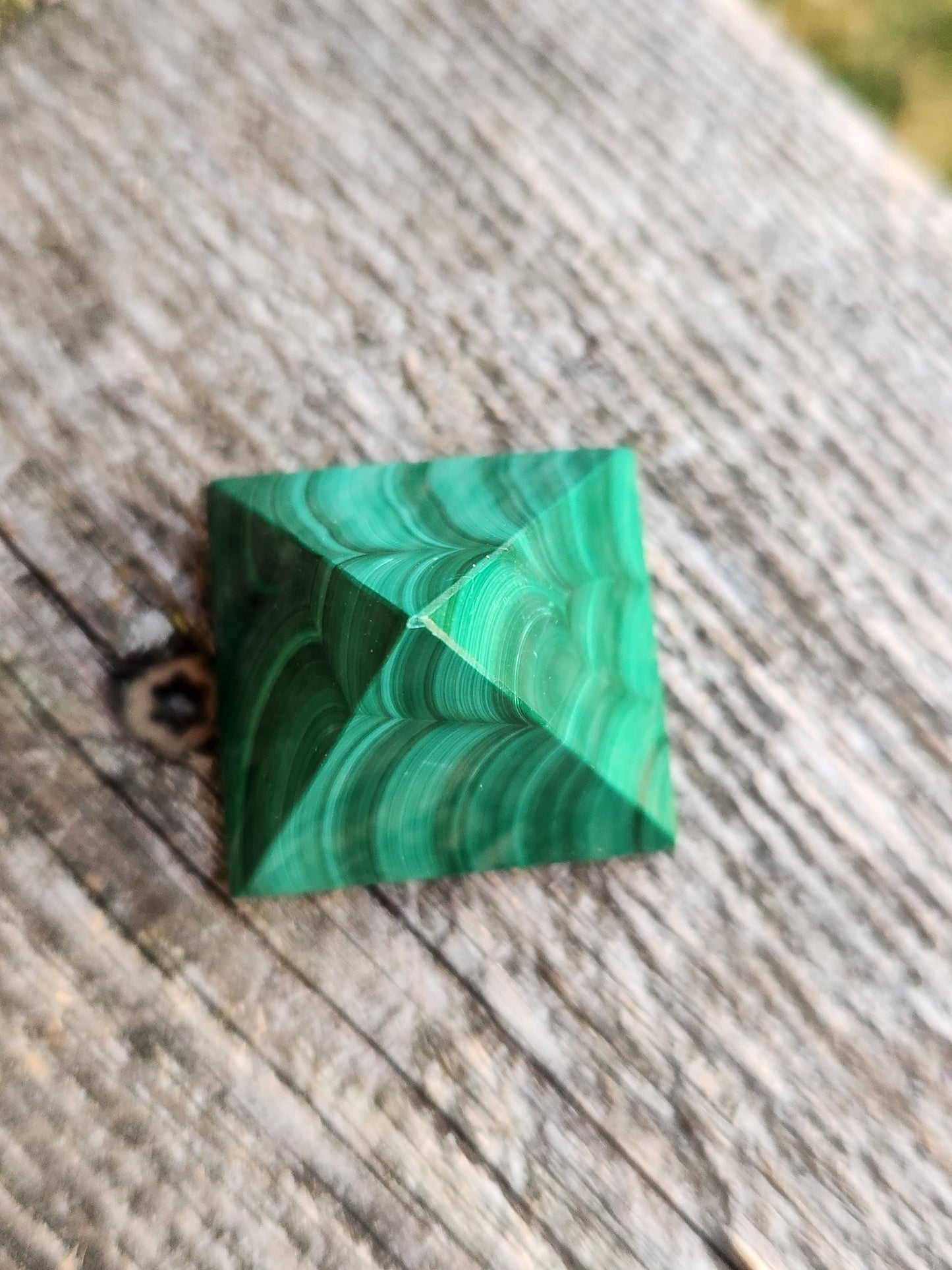 AAA Small Malachite Crystal Pyramid