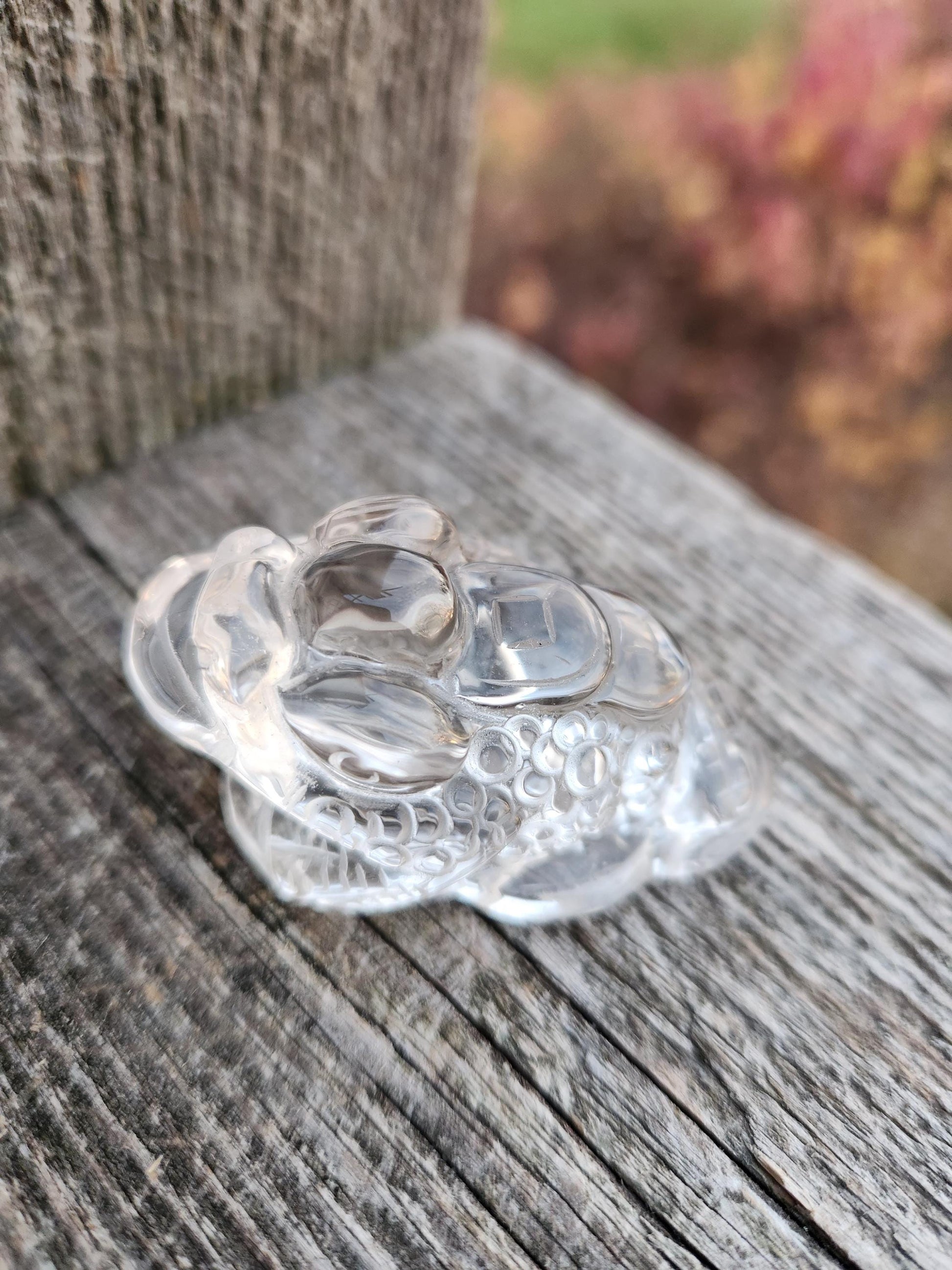 Slight Smoky Quartz Money Toad: AAA Crystal Carving