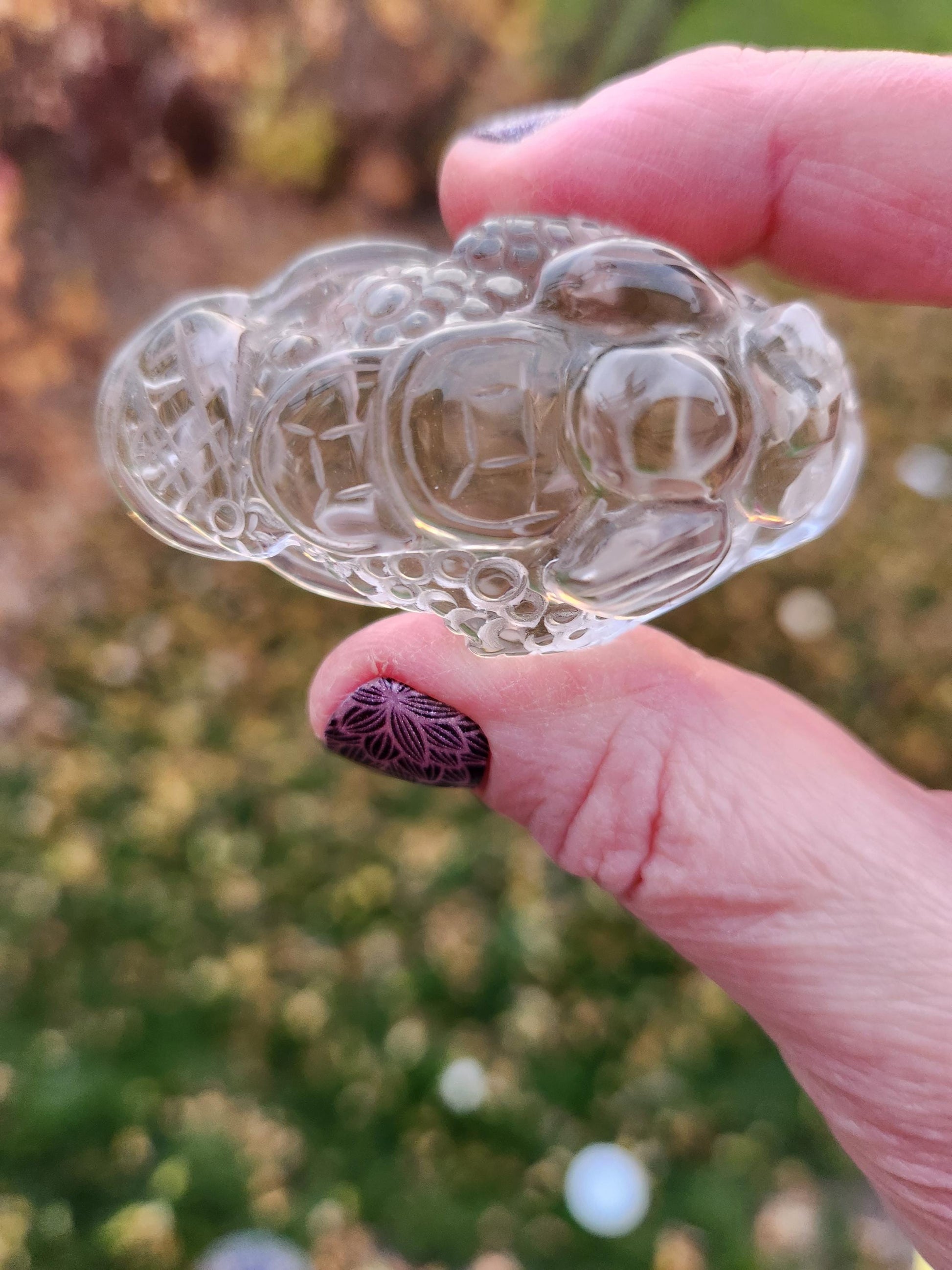 Slight Smoky Quartz Money Toad: AAA Crystal Carving