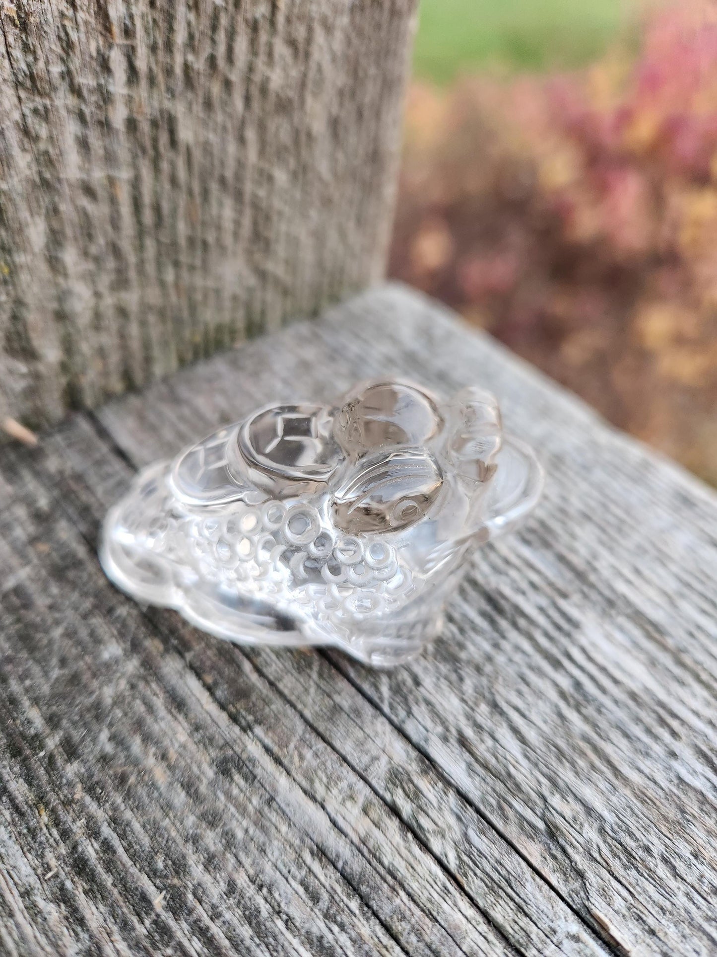Slight Smoky Quartz Money Toad: AAA Crystal Carving