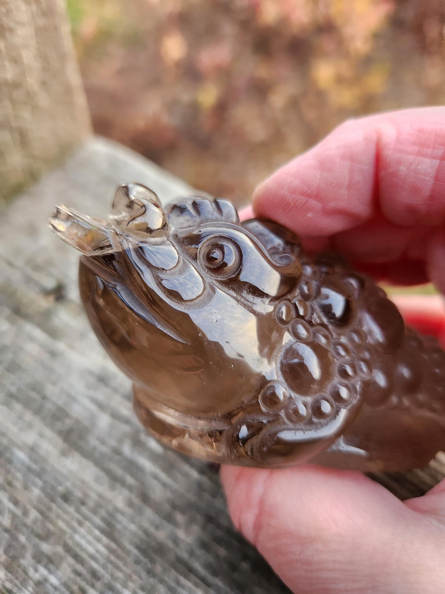Smoky Quartz Money Toad: AAA Crystal Carving