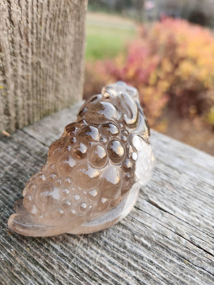 Smoky Quartz Money Toad: AAA Crystal Carving