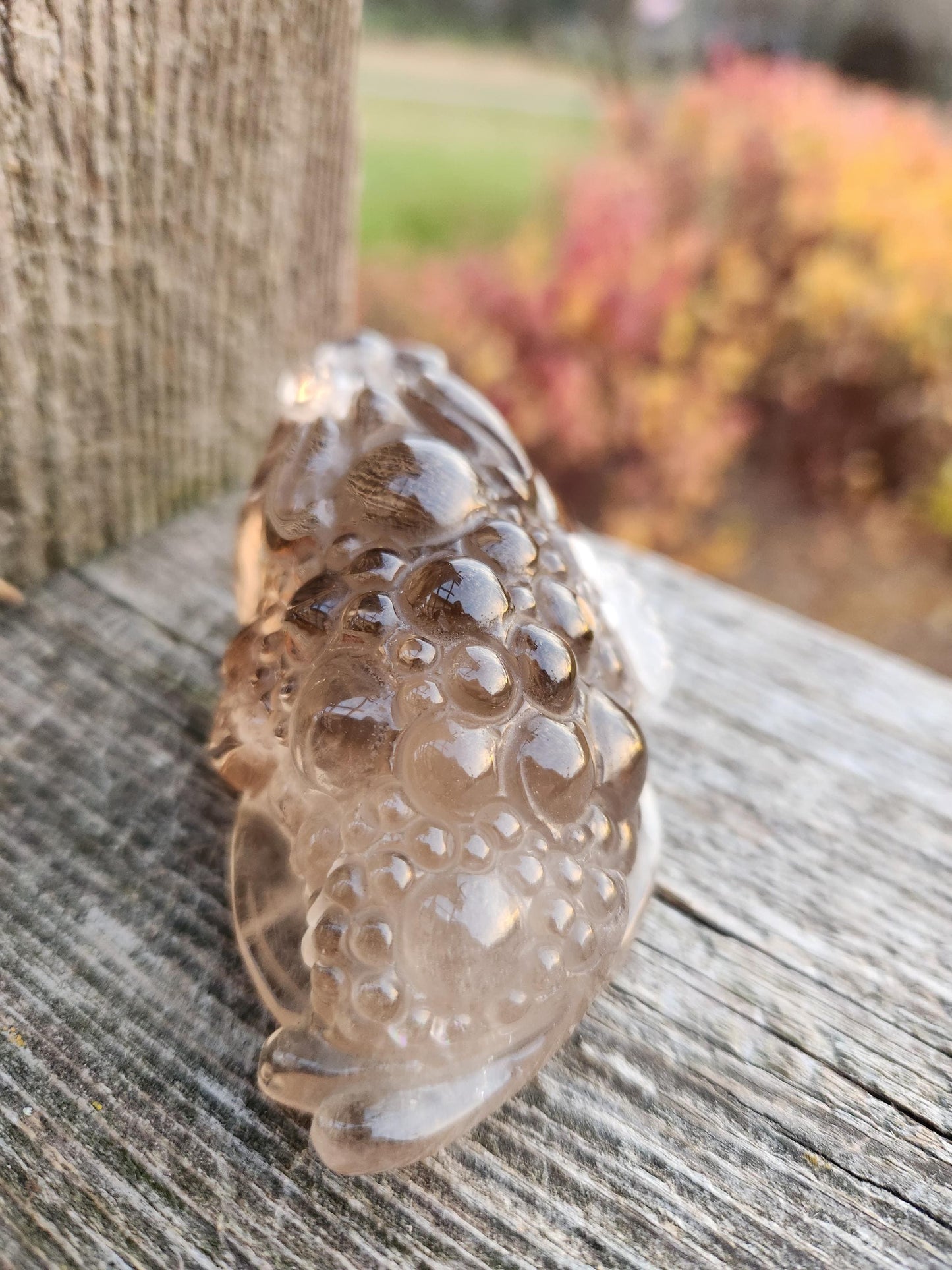 Smoky Quartz Money Toad: AAA Crystal Carving