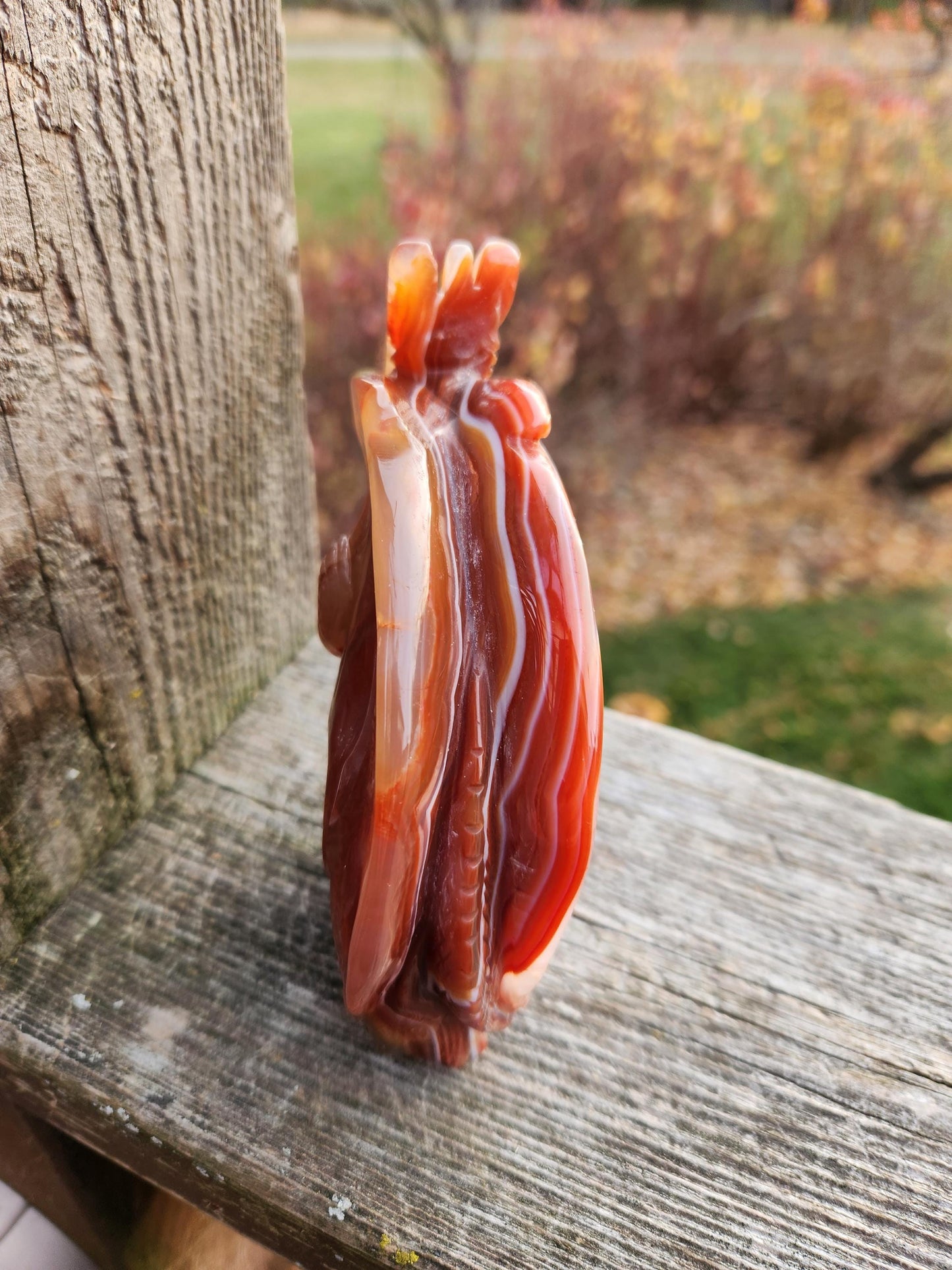 Banded Carnelian Agate Crystal Dragon: DnD, Fire Dragon