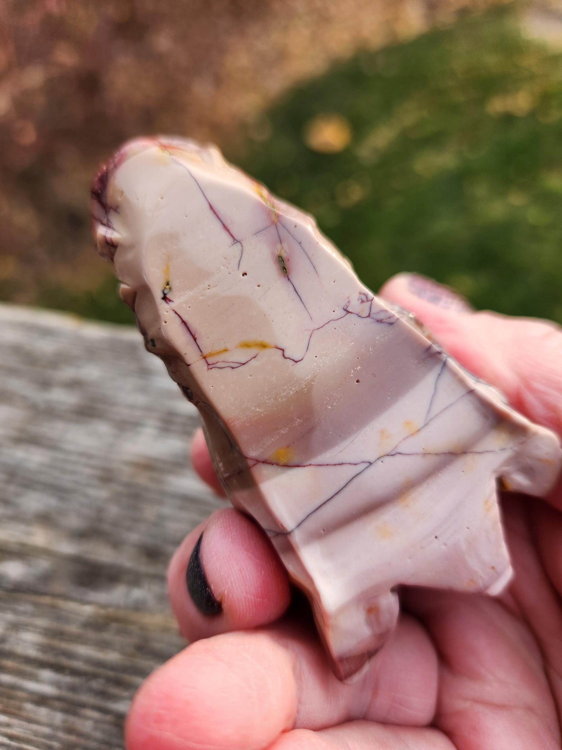 Polished Mookaite Jasper Crystal Dragon Head Small, Dendritic